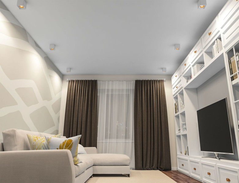 DK3080-WBR Светильник накладной, IP 20, 10 Вт, GU5.3, LED, белый/бронзовый, пластик