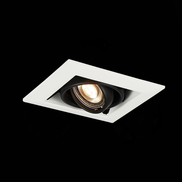 ST250.548.01 Св-к встр. Черный GU10 1*50W  L126xW126xH70 220V Без ламп Встраиваемые светильники