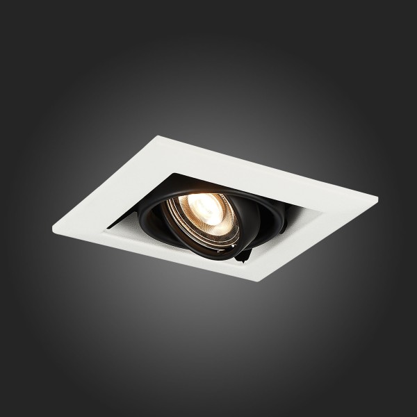 ST250.548.01 Св-к встр. Черный GU10 1*50W  L126xW126xH70 220V Без ламп Встраиваемые светильники