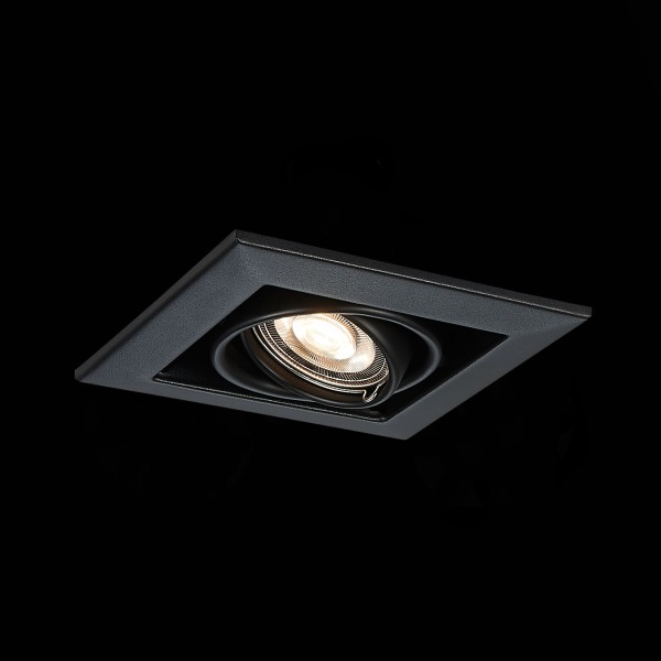 ST250.448.01 Св-к встр. Черный GU10 1*50W L126xW126xH70 220V Без ламп Встраиваемые светильники