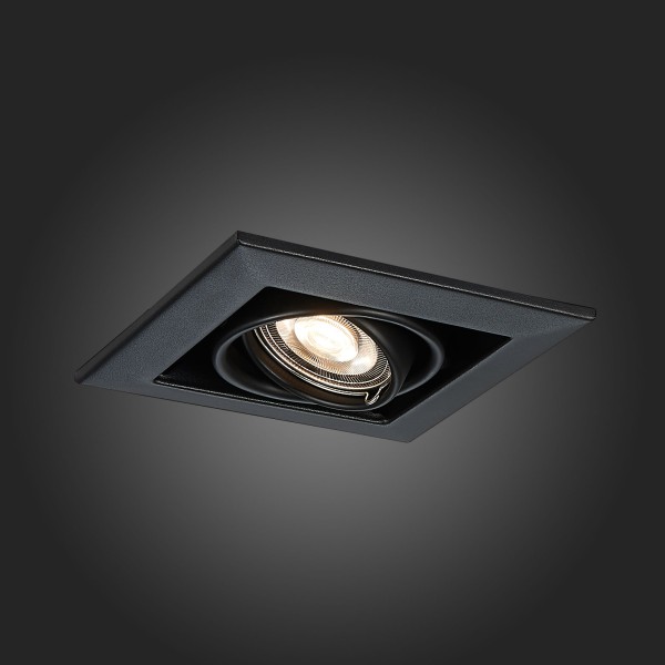 ST250.448.01 Св-к встр. Черный GU10 1*50W L126xW126xH70 220V Без ламп Встраиваемые светильники