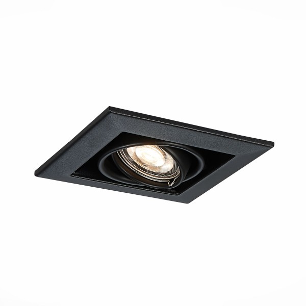 ST250.448.01 Св-к встр. Черный GU10 1*50W L126xW126xH70 220V Без ламп Встраиваемые светильники