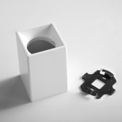 213336 Рамка (светильник) PVC д/LED-модулей 941хх и LED-ламп D50мм RULLO QUAD БЕЛЫЙ