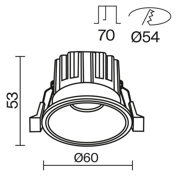 Встраиваемый светильник Technical DL058-7W3K-BS
