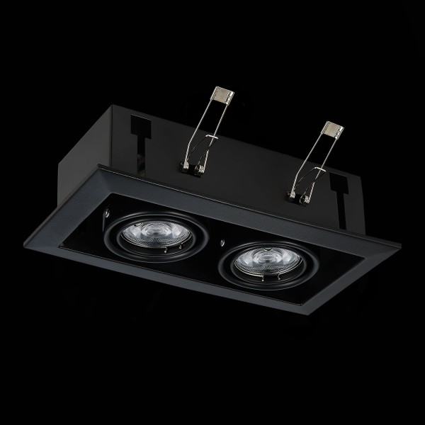 ST250.448.02 Св-к встр. Черный GU10 2*50W L245xW126xH70 220V Без ламп Встраиваемые светильники