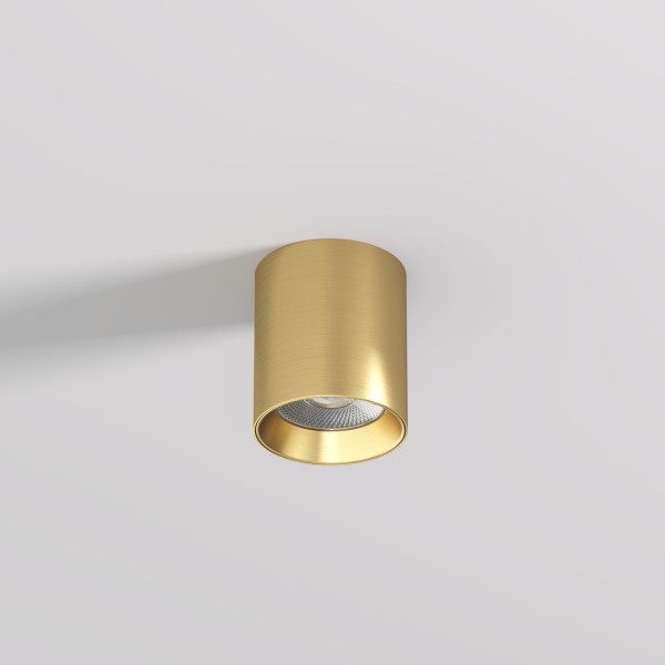 DK2610-SB Накладной светильник SHINE TUBE со светодиодом, D70*H80, IP20, 3000К, 10W, RA?90, сатинированная латунь, алюминий