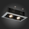 ST250.148.02 Св-к встр. Черный GU10 2*50W  L245xW126xH70 220V Без ламп Встраиваемые светильники