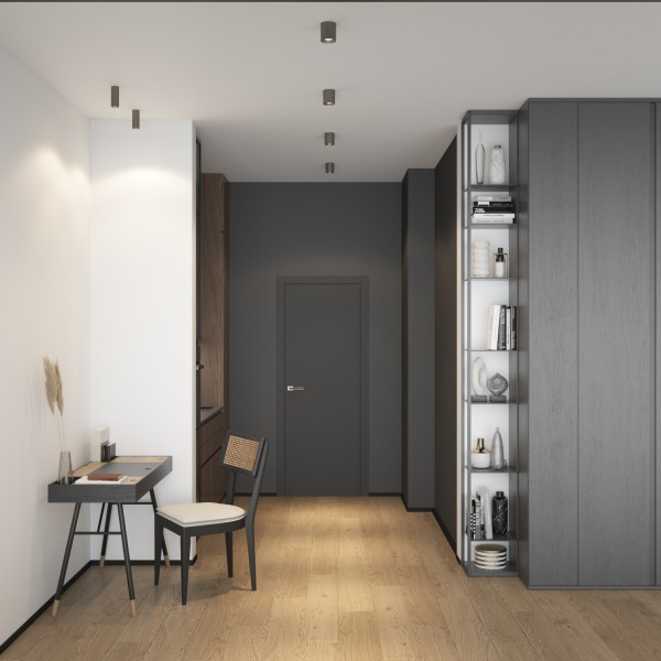 DK2610-DN Накладной светильник SHINE TUBE со светодиодом, D70*H80, IP20, 3000К, 10W, RA?90, темный никель, алюминий