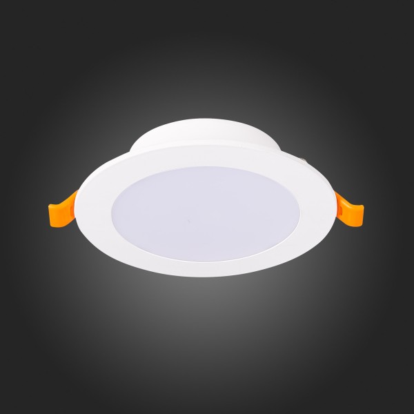 ST210.538.08 Св-к встр. Белый LED 1*8W 3000K 640Lm Ra80 110° IP20 D120xH30 220-240V Встраиваемые светильники