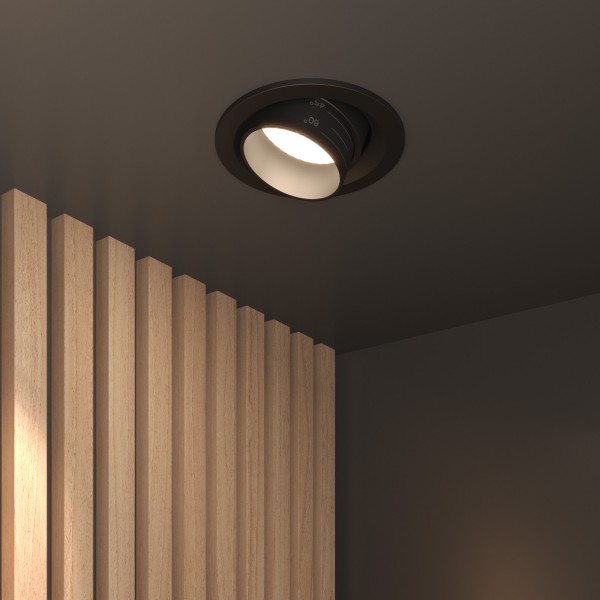 Встраиваемый светодиодный светильник с поворотно-выдвижным механизмом 9919 LED 10W 4200K черный