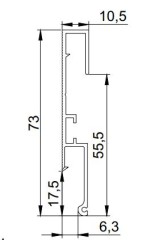 Double LumFer профиль для теневого светового потолка 