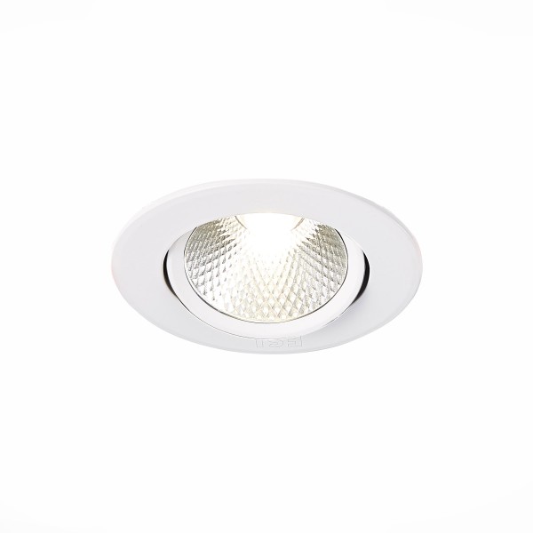 ST211.538.06.24 Св-к встр. Белый LED 1*6W 3000K 480Lm Ra80 24° IP20 D86xH50 220-240V Встраиваемые светильники