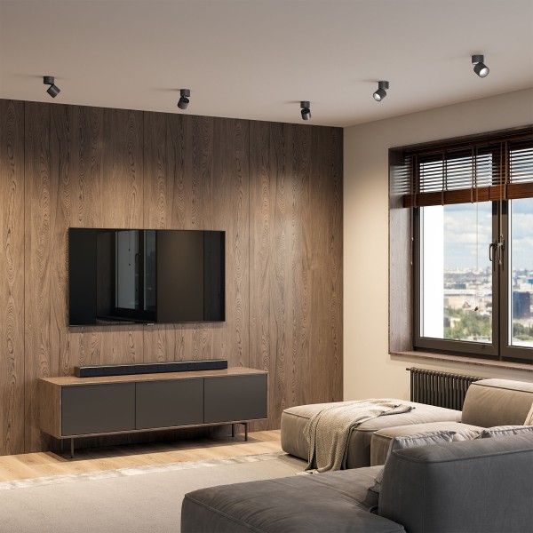 Светильник потолочный поворотный светодиодный Rolly 9W 3000K черный 25112/LED