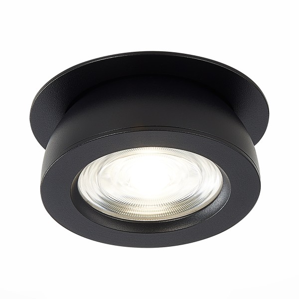 ST654.448.10 Св-к встр. Черный LED 1*10W 4000K 850Lm Ra>90 38° IP20 D109xH60 180-240V Встраиваемые светильники