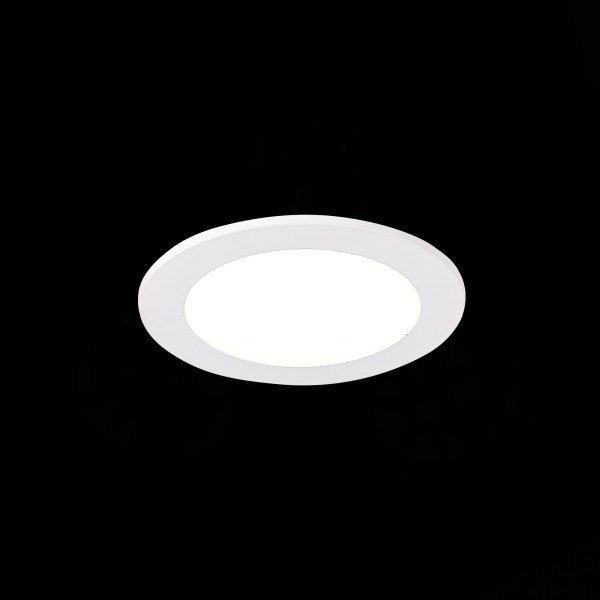 ST212.508.05 Св-к встр. Белый LED 1*5W 3000K/4000K/6000K 375Lm Ra80 110° IP20 D92xH30 220-240V Встраиваемые светильники