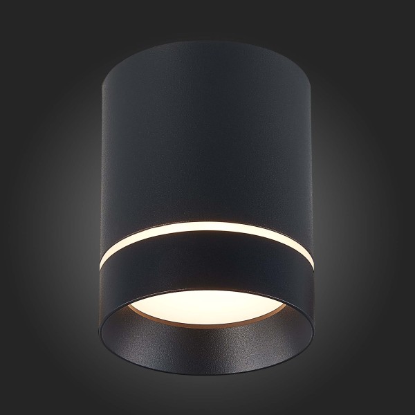 ST115.432.12 Светильник потолочный Черный LED 1*12W 3000K 840Lm Ra>90 120° IP20 D79xH100 170-240V Накладные светильники