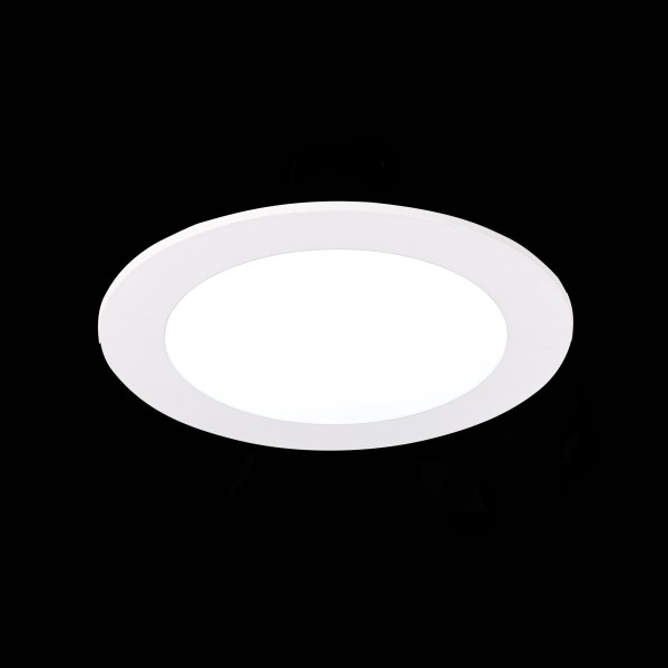 ST212.508.10 Св-к встр. Белый LED 1*10W 3000K/4000K/6000K 850Lm Ra80 110° IP20 D120xH30 220-240V Встраиваемые светильники
