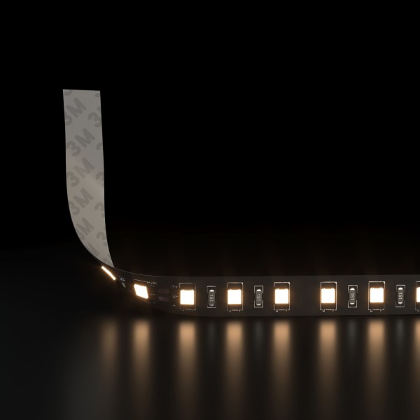 Светодиодная лента 120 Led 9,6 Вт IP20, 3300K тёплый белый, 5 м 2835 24V 120Led 9,6W IP20 Black