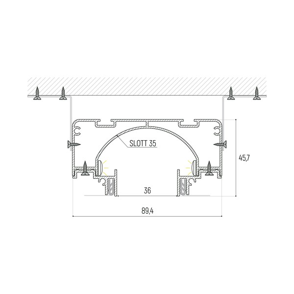 Световая линия SLOTT 35 ниша  