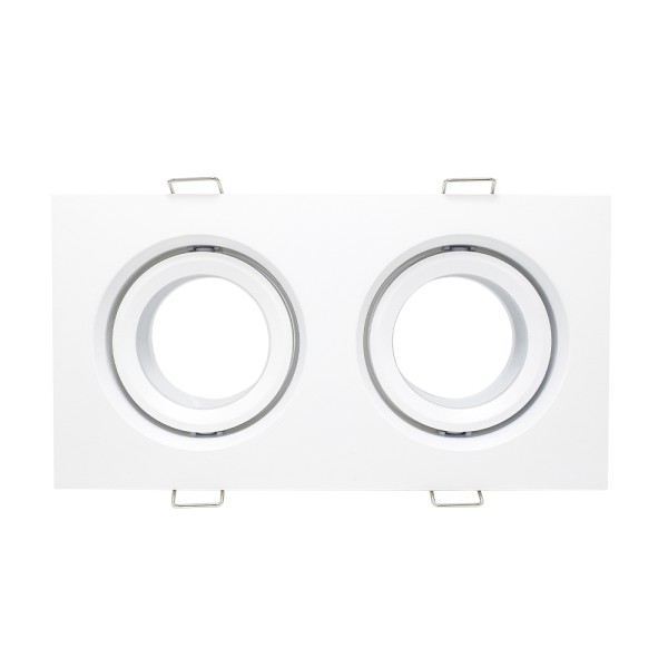 ST255.528.02 Св-к встр. Белый GU10 2*50W IP65 L180xW90xH40 220V Без ламп Встраиваемые светильники