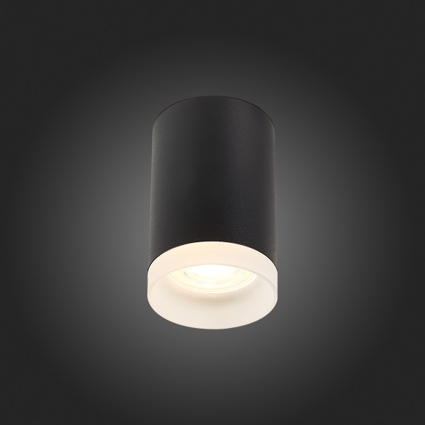 ST100.402.01 Светильник потолочный Черный GU10 1*50W IP20 D64xH99 220V Без ламп Накладные светильники