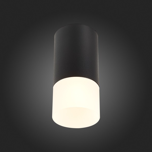 ST100.412.01 Светильник потолочный Черный GU10 1*50W IP20 D64xH131 220V Без ламп Накладные светильники