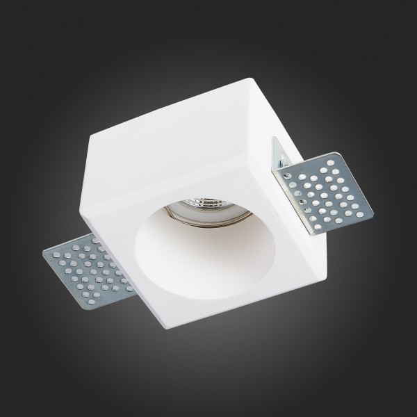 ST252.508.01 Св-к встр. из гипса Белый GU10 1*50W IP20 L80xW80xH52 180-240V Без ламп Встраиваемые светильники