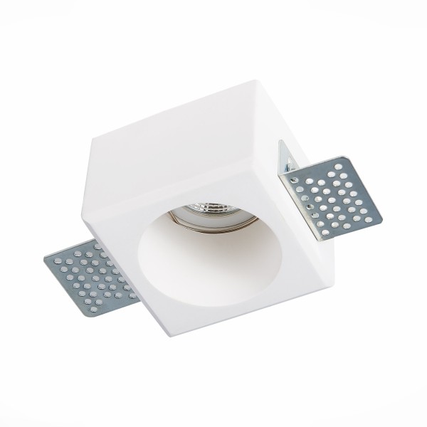 ST252.508.01 Св-к встр. из гипса Белый GU10 1*50W IP20 L80xW80xH52 180-240V Без ламп Встраиваемые светильники