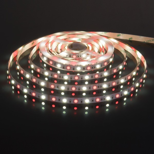 Светодиодная лента 24 В 14,4 Вт/м 60 Led/м 5050+5050 IP20, MIX RGB/холодный белый, 5 м Лента светодиодная 24V 14,4W 60Led 5050+5050 IP20 MIX RGB/холодный белый, 5м