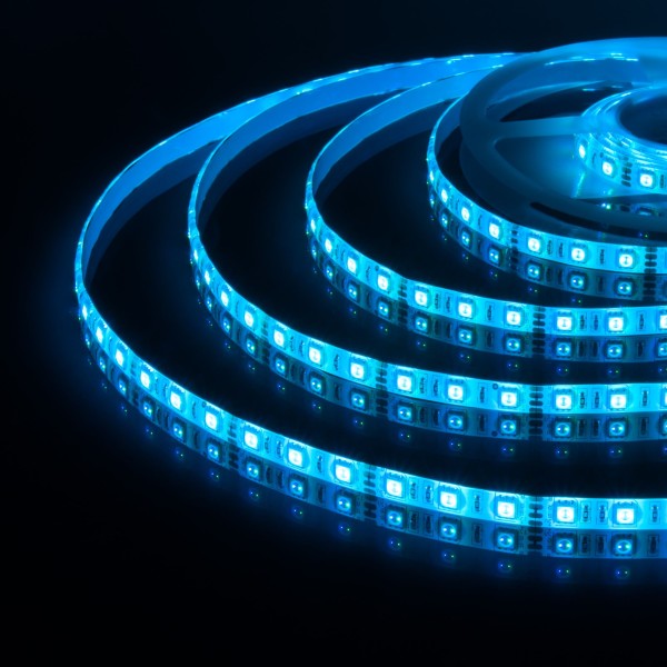 Светодиодная лента 12 В 14,4 Вт/м 60 Led/м 5050 IP65, RGB, 5 м Лента светодиодная 12V 14,4W 60Led 5050 IP65 RGB, 5м