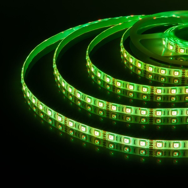 Светодиодная лента 12 В 14,4 Вт/м 60 Led/м 5050 IP65, RGB, 5 м Лента светодиодная 12V 14,4W 60Led 5050 IP65 RGB, 5м