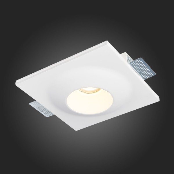 ST253.508.01 Св-к встр. из гипса Белый GU10 1*50W  IP20 L220xW220xH58 180-240V Без ламп Встраиваемые светильники