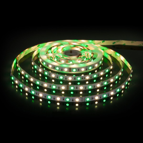 Светодиодная лента 24 В 14,4 Вт/м 60 Led/м 5050+5050 IP20, MIX RGB/дневной белый 4200K, 5 м Лента светодиодная 24V 14,4W 60Led 5050+5050 IP20 MIX RGB/дневной белый, 5м
