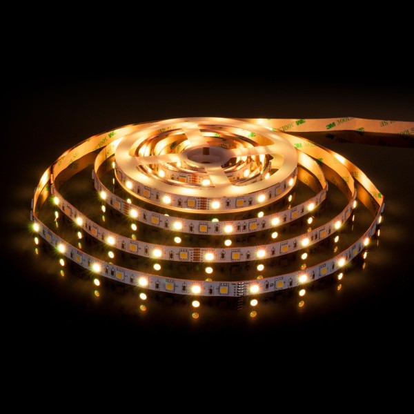 Светодиодная лента 24 В 14,4 Вт/м 60 Led/м 5050+5050 IP20, MIX RGB/дневной белый 4200K, 5 м Лента светодиодная 24V 14,4W 60Led 5050+5050 IP20 MIX RGB/дневной белый, 5м