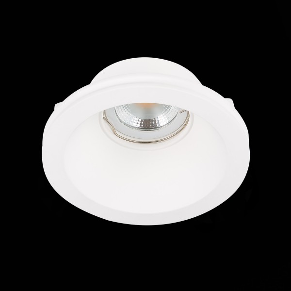 ST254.308.01 Св-к встр. из гипса Белый GU10 1*50W  IP20 D120xH50 180-240V Без ламп Встраиваемые светильники