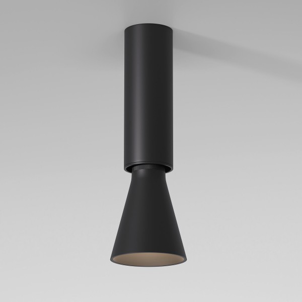 Накладной светодиодный поворотный светильник с антибликовой решеткой Piks 7W 4000К черный 25107/LED