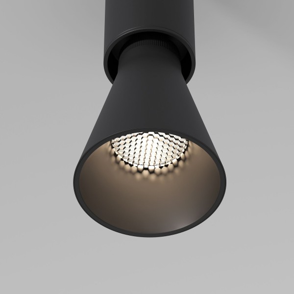 Накладной светодиодный поворотный светильник с антибликовой решеткой Piks 7W 4000К черный 25107/LED