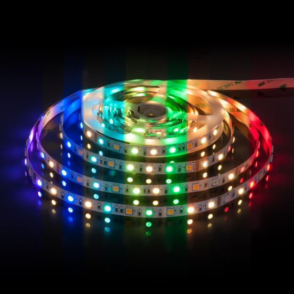 Светодиодная лента 24 В 14,4 Вт/м 60 Led/м 5050+5050 IP20, MIX RGB/теплый белый, 5 м Лента светодиодная 24V 14,4W 60Led 5050+5050 IP20 MIX RGB/теплый белый, 5м