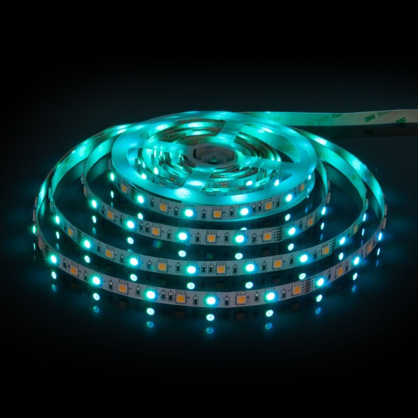 Светодиодная лента 24 В 14,4 Вт/м 60 Led/м 5050+5050 IP20, MIX RGB/теплый белый, 5 м Лента светодиодная 24V 14,4W 60Led 5050+5050 IP20 MIX RGB/теплый белый, 5м