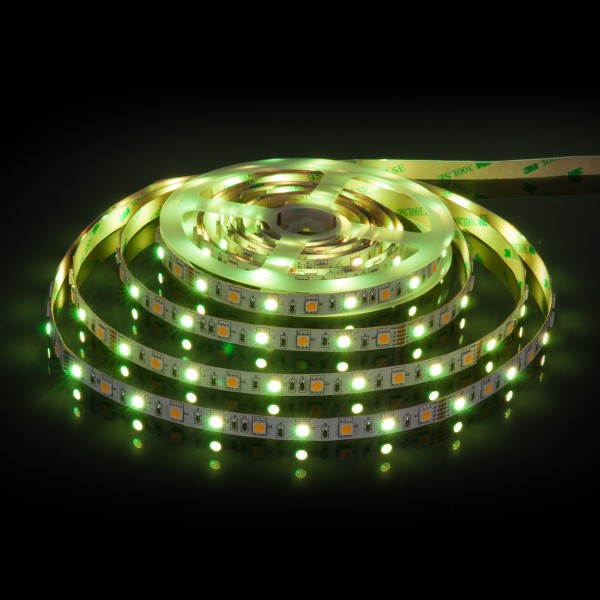 Светодиодная лента 24 В 14,4 Вт/м 60 Led/м 5050+5050 IP20, MIX RGB/теплый белый, 5 м Лента светодиодная 24V 14,4W 60Led 5050+5050 IP20 MIX RGB/теплый белый, 5м