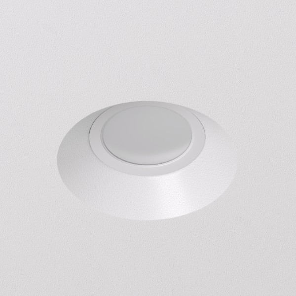 DK2081-WH Встраиваемый точечный светильник для натяжных ПВХ потолков INVIZ, IP 20, до 9 Вт, GU10, LED, белый, ABS-пластик