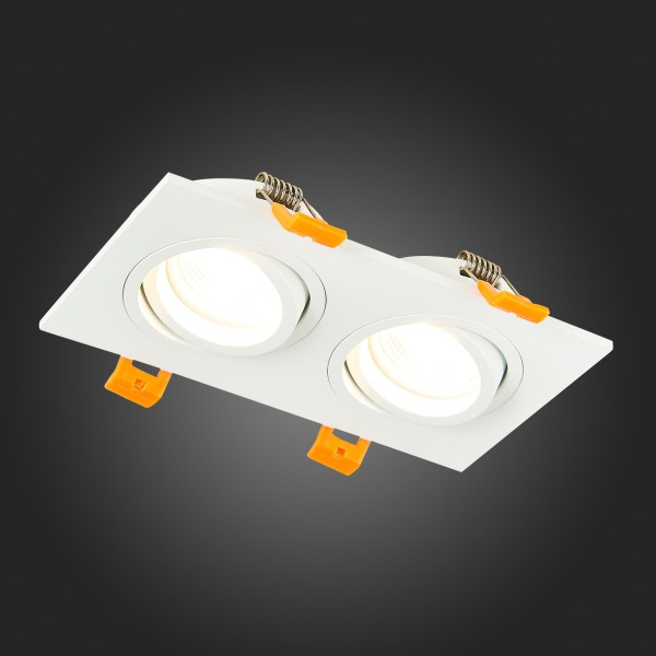 ST251.508.02 Св-к встр. Белый GU10 2*50W  IP20 L170xW92xH27 220V Без ламп Встраиваемые светильники