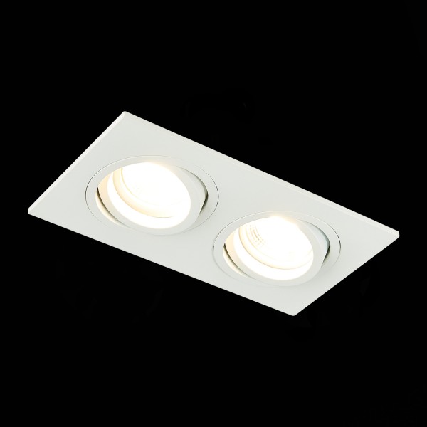 ST251.508.02 Св-к встр. Белый GU10 2*50W  IP20 L170xW92xH27 220V Без ламп Встраиваемые светильники