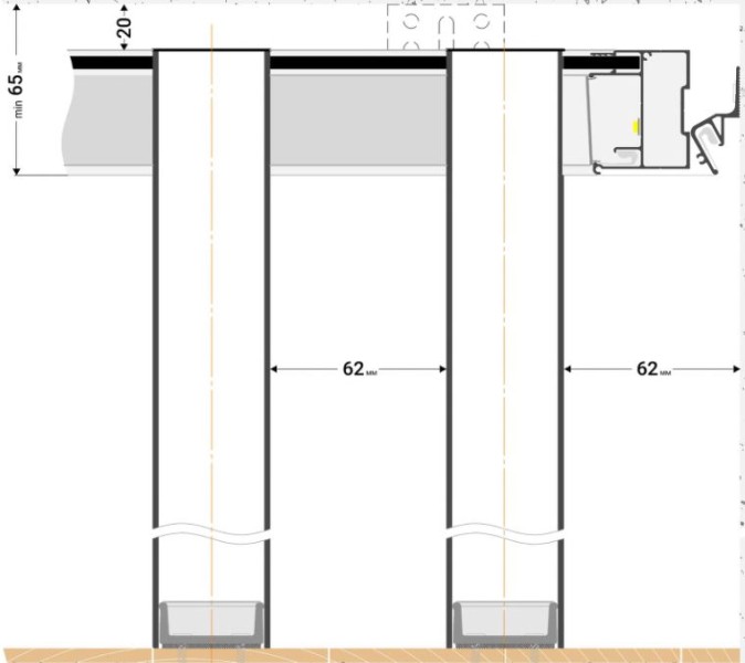 Перегородка межкомнатная DEKOR 1500