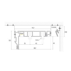 Карнизный профиль Slott Parsek с подсветкой