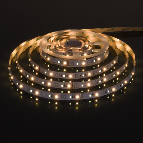 Светодиодная лента  24 В 16 Вт/м 90 Led/м 5050+2835+2835 IP20, MIX RGB/теплый белый 3300K/холодный белый 6500K, 5 м Лента светодиодная 24V 16W 90Led 5050+2835+2835 IP20 MIX RGB/теплый белый/холодный белый, 5м