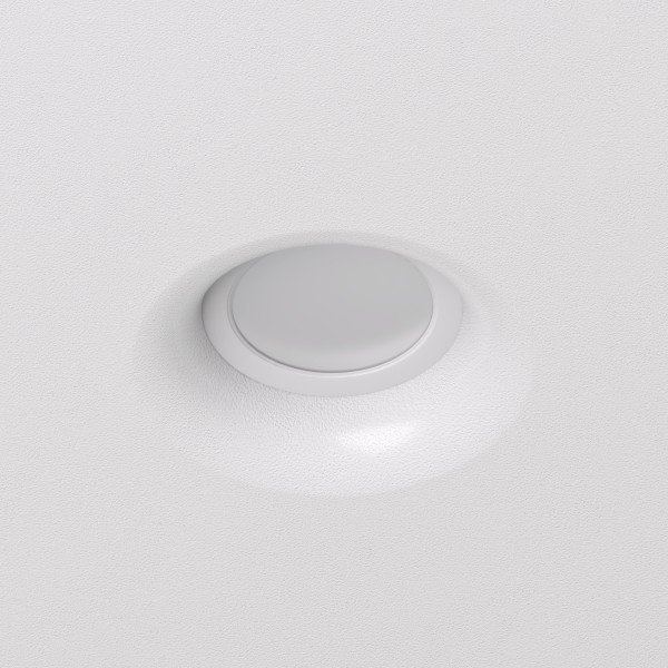 DK2080-WH Встраиваемый точечный светильник для натяжных ПВХ потолков INVIZ, IP 20, до 9 Вт, GU10, LED, белый, ABS-пластик