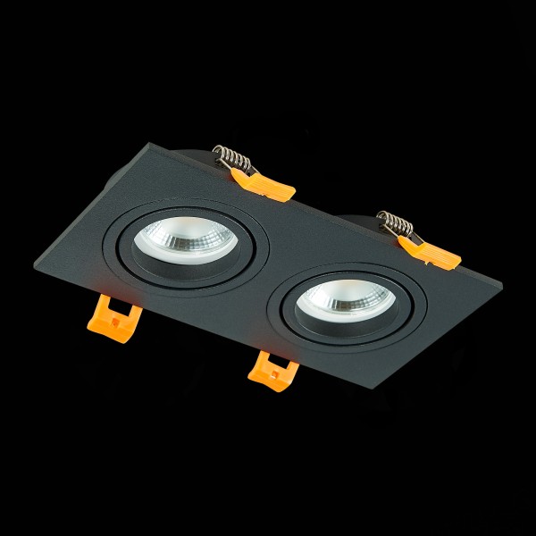 ST251.408.02 Св-к встр. Черный GU10 2*50W  IP20 L170xW92xH27 220V Без ламп Встраиваемые светильники