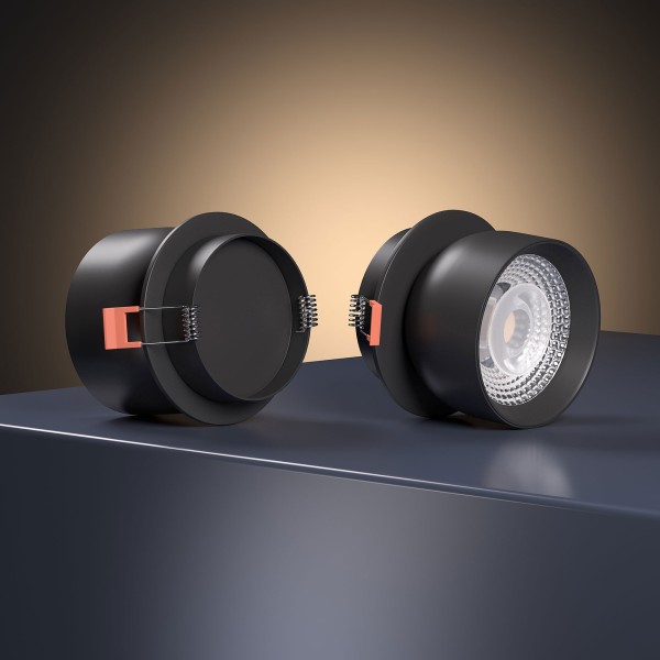 Светильник встраиваемый поворотный светодиодный Uno 8W 4000K черный 25092/LED