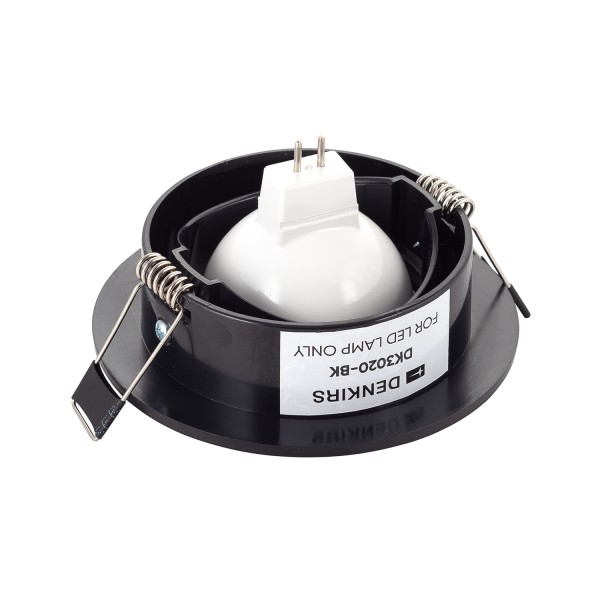 DK3020-BK Встраиваемый светильник, IP 20, 10 Вт, GU5.3, LED, черный, пластик